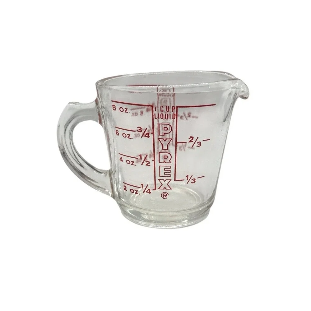 Vintage PYREX 1 Cup Liquid Glass Measuring Cup Made In USA Excellent Condition